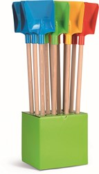 Ballon pelles jouet avec manche en bois multicolore 77cm set