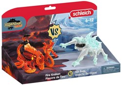 Schleich figurine de jeu Eldrador Creatures scarabée de glace vs kraken de feu fantasy