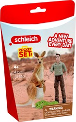Schleich Wild Life set de jeu tournée des kangourous avec ranger et animaux