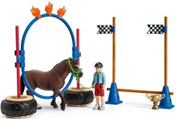 Schleich Farm Life Course d'agility pour poney - Coffret avec poney Welsh
