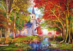 Schmidt puzzle Chapel in the Magic of Autumn - puzzle 1000 pièces