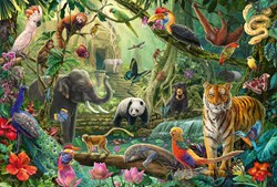 Schmidt puzzle animaux de la jungle - puzzle wildlife coloré 100 pièces