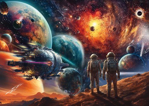 Schmidt Spiele Kosmische Farbenpracht, Reise ins Weltall - 1000 Teile