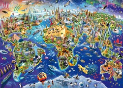 Schmidt puzzle carte du monde - 1000 pièces - jouet éducatif