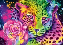 Schmidt Neon Regenbogen-Leopard - 1000 Teile
