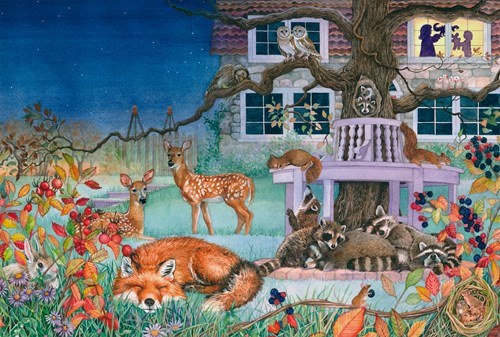 Schmidt puzzle animaux visite nocturne 100 pièces enfants