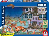 Schmidt puzzle animaux visite nocturne 100 pièces enfants-2