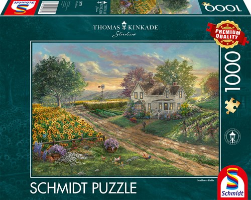 Schmidt puzzle champs de tournesols - puzzle 1000 pièces-2