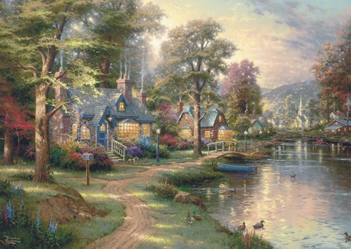 Schmidt Spiele Holzpuzzle - Dorf am See - 1000 Teile