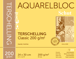Schut papier aquarelle Terschelling 24x30 cm 200g 20 feuilles peinture