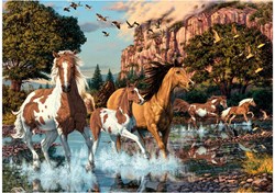 Dino puzzle chevaux - 1000 pièces puzzle animaux carton