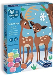 Sentosphère set peinture sur sable cerfs - kit créatif d'art sur sable pour enfants