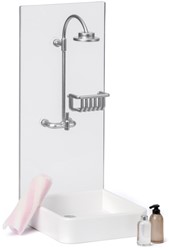 Lundby cabine de douche maison de poupée - accessoire salle de bain blanc