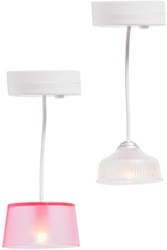 Lundby set de lampes suspendues blanc rose - accessoires éclairage maison de poupée
