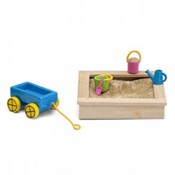 Lundby Set - Zandbak met buitenspeelgoed