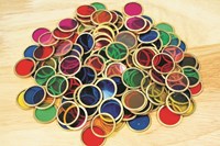 Shaw jetons métalliques colorés - pièces magnétiques ludiques 100 pcs