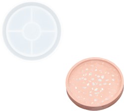 Jesmonite moule silicone dessous de verre 10 cm extra solide rond époxy