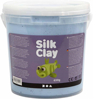 Silk Clay pâte à modeler bleu néon 650 gr - flexible et auto-durcissante