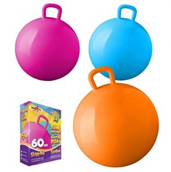 Planet Happy balle sauteur - rose - 60 cm - jouet extérieur - ballon sauteur enfants
