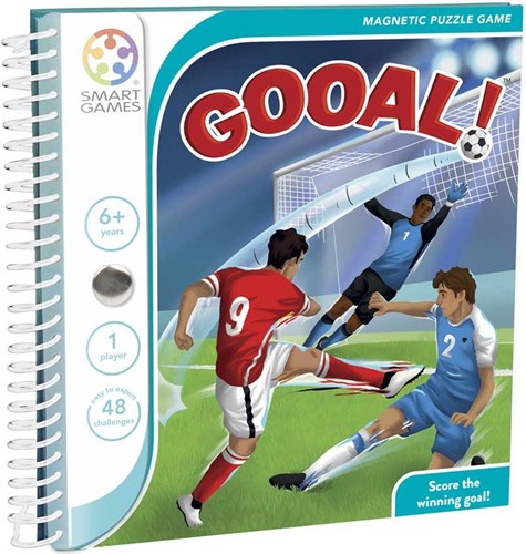 Smart Games jeu de voyage magnétique Gooal! avec 48 défis football