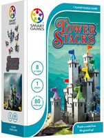Smart Games jeu de réflexion 3D Tower Stacks - 80 défis - vision spatiale