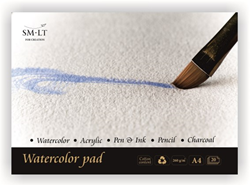 SMLT bloc aquarelle A4 papier 260g 20 feuilles coton recyclé