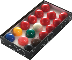 PowerGlide set de boules de snooker 1 7/8 pouces résine multicolore 17 pièces