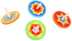 BigJigs toupie en bois jouet coloré pour enfants