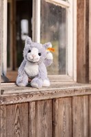 Steiff peluche Cassie chat bleu clair - 26 cm jouet doux câlin-3