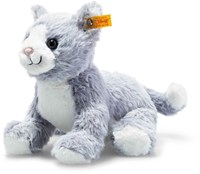 Steiff peluche Cassie chat bleu clair - 26 cm jouet doux câlin-2