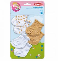 Heless chaussettes poupée pailletées blanc-or 3 paires 28-35cm jouet