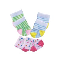 Heless chaussettes poupée lot 3 pièces colorées 35-45cm accessoires poupée-2