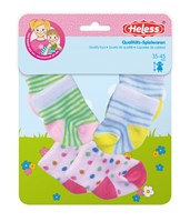 Heless chaussettes poupée lot 3 pièces colorées 35-45cm accessoires poupée