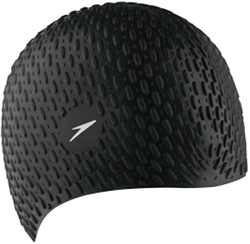 Speedo bonnet de bain Bubble Cap noir - accessoire natation silicone adulte