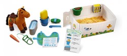 Melissa & Doug ensemble de jeu soin chevaux - cheval en peluche - jouet 23 pièces