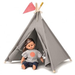 Skrallan tipi pour poupées gris - tente de jeu accessoire pour poupées