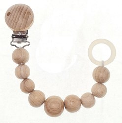 Hess attache-tétine accessoire bébé bois naturel motricité