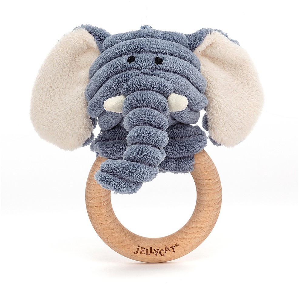 Jellycat Jouet Anneau En Bois Cordy Roy Bebe Elephant 14cm