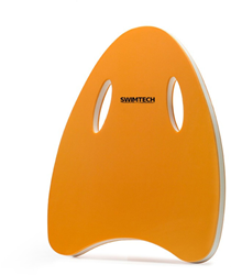 SwimTech Ergonomic Dual-Grip Kickboard - Fluo Orange - 41 x 32.5 x 2.7cm