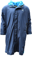 SwimTech parka peignoir marine/bleu - imperméable et chaud - small