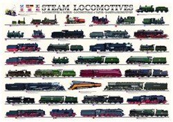 Puzzle Eurographics Locomotives à vapeur - 1000 pièces