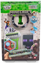 Sticki Rolls clip de sac à dos Minecraft avec bracelet et autocollants loot
