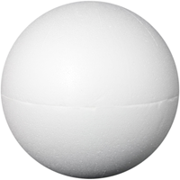 Hobbygroep boule polystyrène 2 pièces 15 cm - décoration créative blanche