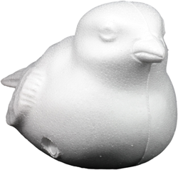 Hobbygroep oiseau en polystyrène figurine créative 18 cm décoration
