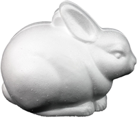 Hobbygroep lapin de bricolage polystyrène blanc 13,5 cm pour décopatch