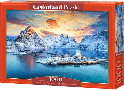 Castorland puzzle nature 1000 pièces lever du soleil Sakrisoy Norvège-2