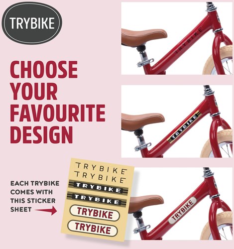 Trybike loopfiets 2 in 1 Steel - vintage rood