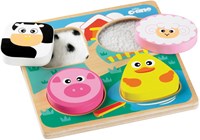 Tidlo puzzle sensoriel en bois ferme - jouet éducatif tactile
