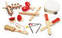 Tidlo ensemble d'instruments de musique en bois - jouet musical 14 pièces