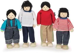 Tidlo Poupées Multiculturelles Famille Asiatique